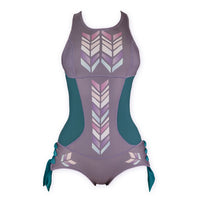 Sirensong Wetsuits | Acai Sleeveless Springsuit with Booty-Cut Bottom (front view)