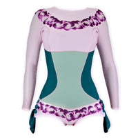 Sirensong Wetsuits | Lei Long-Sleeve Springsuit with Booty-Cut Bottom (front view)